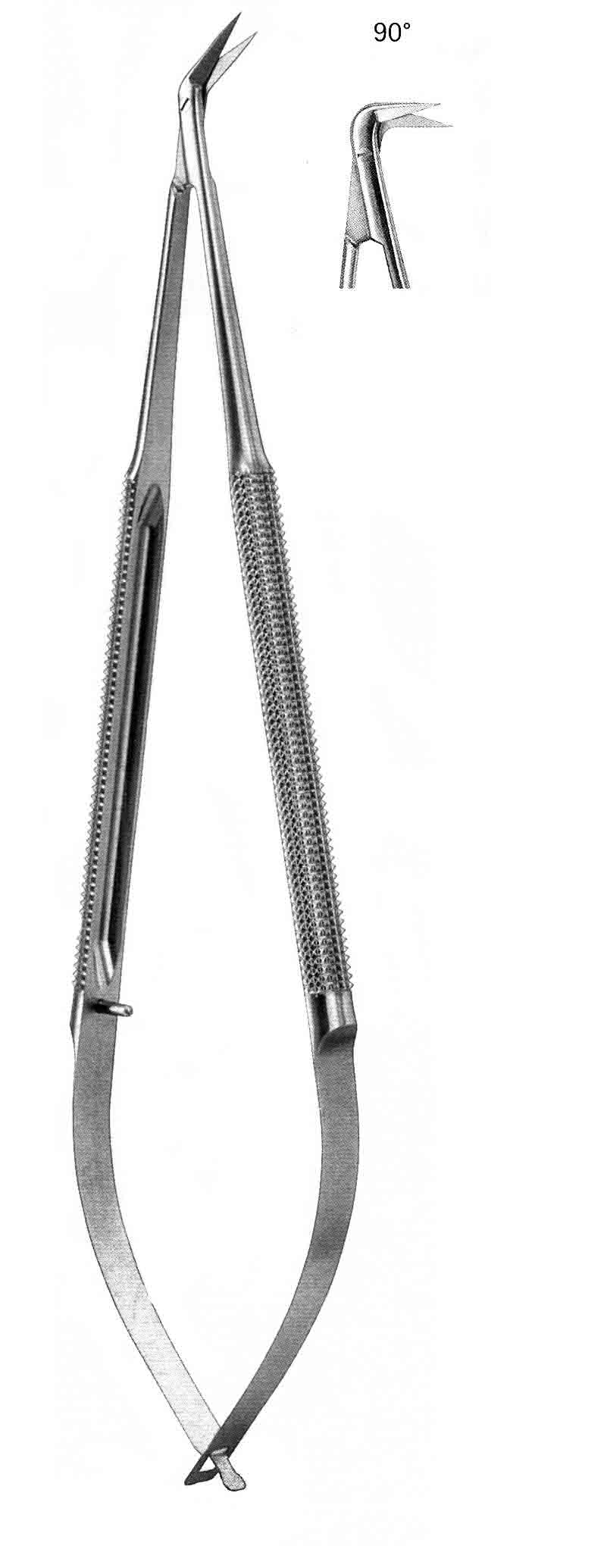 MİKRO MAKAS EĞRİ  90º 16.5 CM   